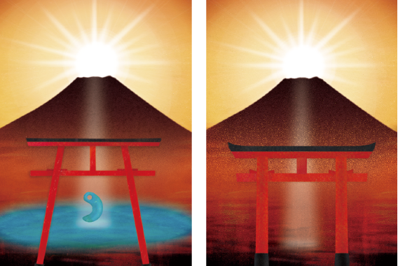 風水絵画『赤富士の絵』